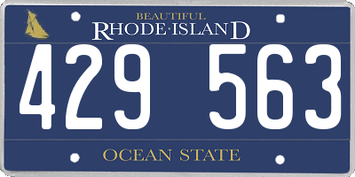 RI license plate 429563