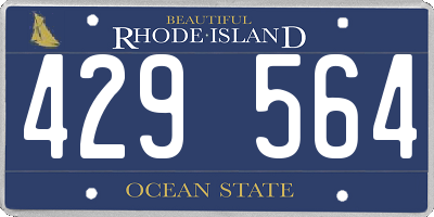 RI license plate 429564