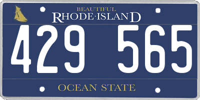 RI license plate 429565