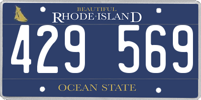 RI license plate 429569