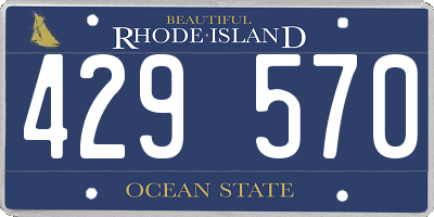 RI license plate 429570