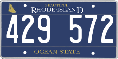 RI license plate 429572