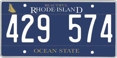 RI license plate 429574