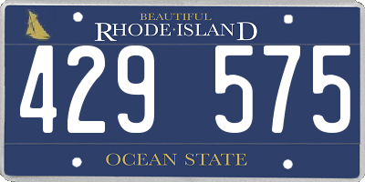 RI license plate 429575