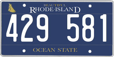 RI license plate 429581