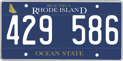 RI license plate 429586