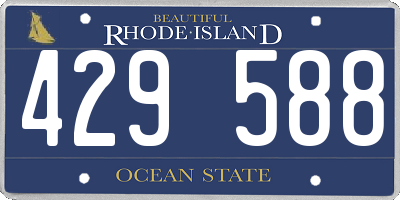 RI license plate 429588