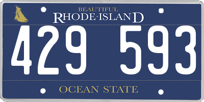 RI license plate 429593