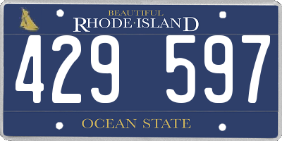 RI license plate 429597