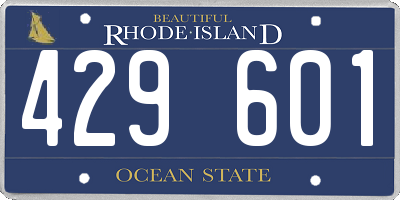 RI license plate 429601