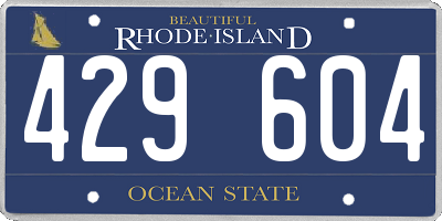 RI license plate 429604