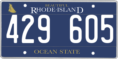 RI license plate 429605