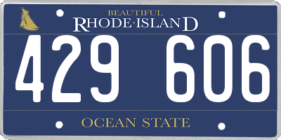 RI license plate 429606
