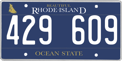 RI license plate 429609