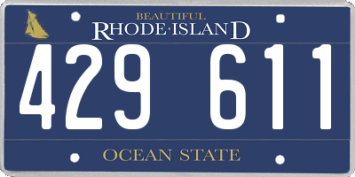 RI license plate 429611