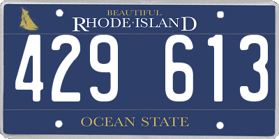 RI license plate 429613