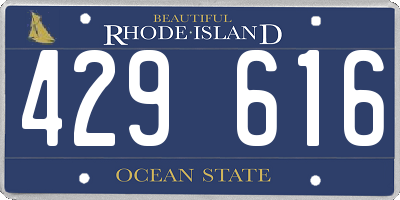 RI license plate 429616