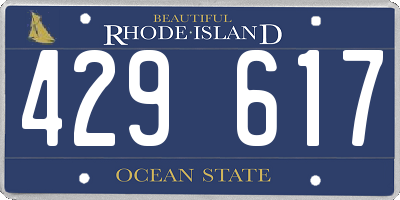 RI license plate 429617