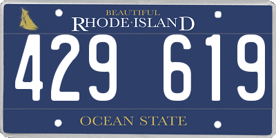 RI license plate 429619