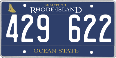 RI license plate 429622