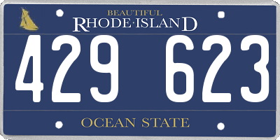RI license plate 429623
