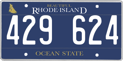 RI license plate 429624