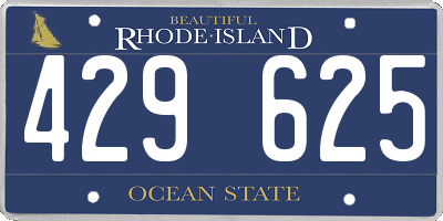 RI license plate 429625