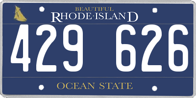 RI license plate 429626