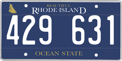 RI license plate 429631