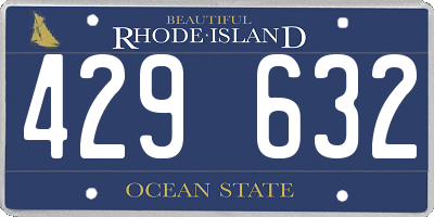 RI license plate 429632