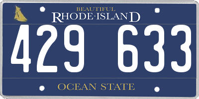 RI license plate 429633