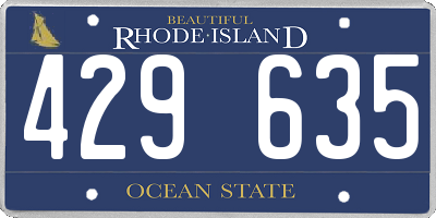 RI license plate 429635