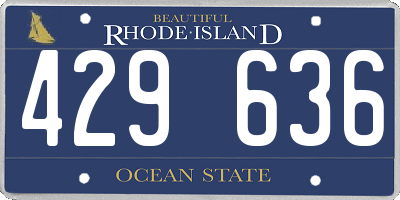 RI license plate 429636