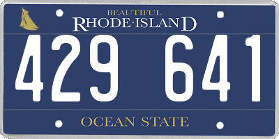 RI license plate 429641