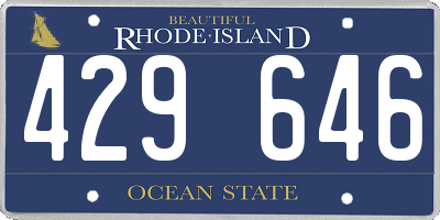 RI license plate 429646