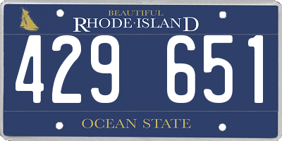 RI license plate 429651