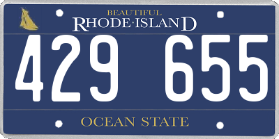 RI license plate 429655