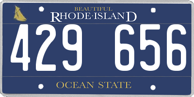 RI license plate 429656
