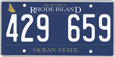 RI license plate 429659