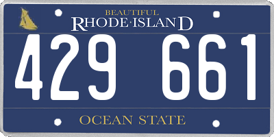 RI license plate 429661
