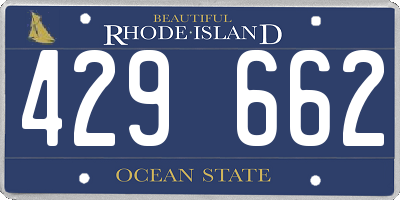 RI license plate 429662
