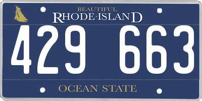 RI license plate 429663