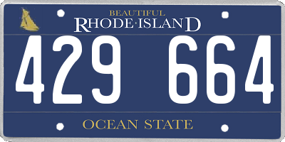 RI license plate 429664