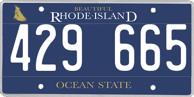 RI license plate 429665