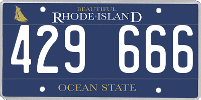 RI license plate 429666