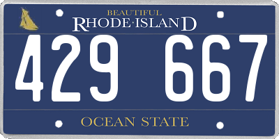 RI license plate 429667