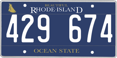 RI license plate 429674