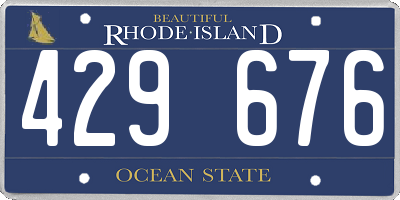 RI license plate 429676