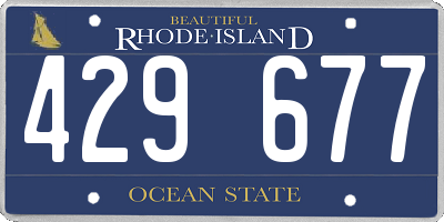 RI license plate 429677
