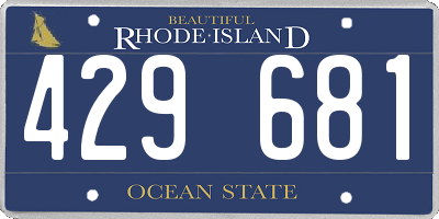 RI license plate 429681